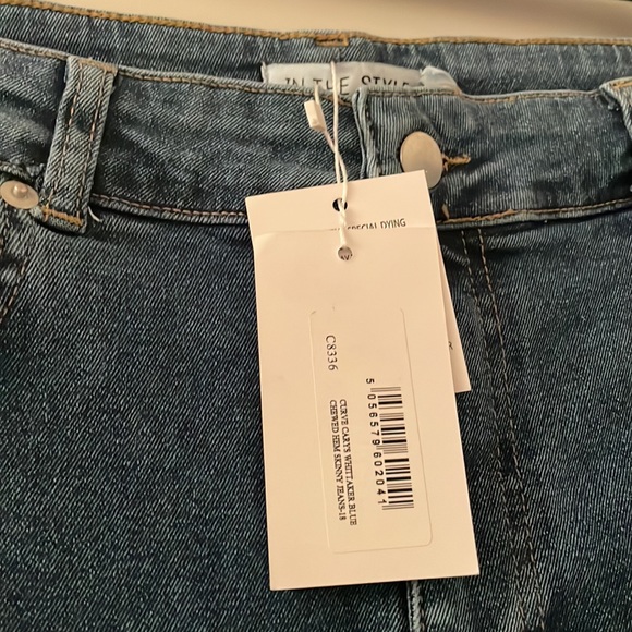 NEW In The Style CARYS WHITTAKER BLUE HIGH WAISTED STRETCH SKINNY JEANS - Picture 7 of 8